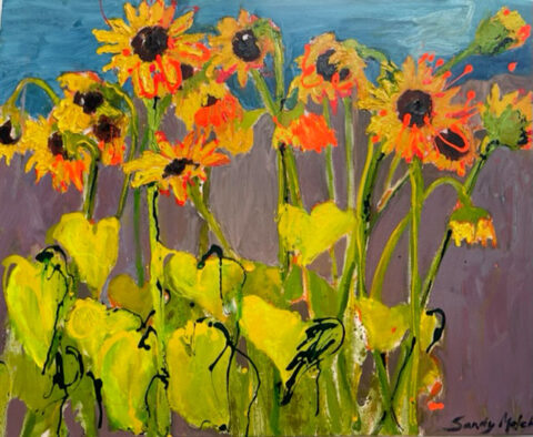 Sunny Sunflowers, 30" x 36" – Oil Original – $1083.00