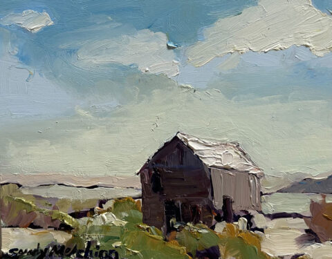 Summerlake Abandoned Barn, 8" x 10" – Oil Original – Framed - $417.00